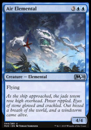 (044/280) Magic The Gathering Core 2020 Single: Air Elemental  Uncommon