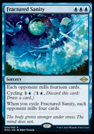 (044) Magic The Gathering Modern Horizons 2 Single: Fractured Sanity Holo Rare