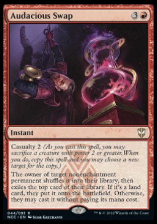 (044) Magic The Gathering Commander: Streets of New Capenna Single: Audacious Swap Holo Rare