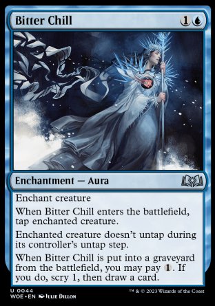 (044) Magic The Gathering Wilds of Eldraine Single: Bitter Chill Holo Uncommon