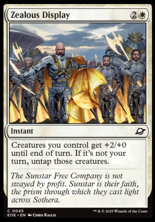 (045) Magic The Gathering Edge of Eternities Single: Zealous Display Holo Common