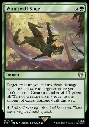 (045) Magic The Gathering Commander: The Lord of the Rings: Tales of Middle-earth Single: Windswift Slice  Rare