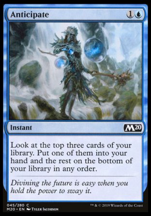 (045/280) Magic The Gathering Core 2020 Single: Anticipate  Common