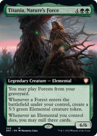 (045) Magic The Gathering Commander: The Brothers' War: Extras Single: Titania, Nature's Force (V.2)  Mythic