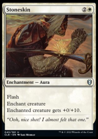 (045) Magic The Gathering Commander Legends: Battle for Baldur's Gate Single: Stoneskin Holo Uncommon
