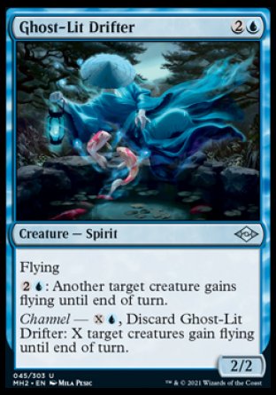 (045) Magic The Gathering Modern Horizons 2 Single: Ghost-Lit Drifter  Uncommon