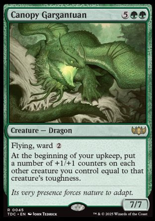 (045) Magic The Gathering Commander: Tarkir: Dragonstorm Single: Canopy Gargantuan  Rare