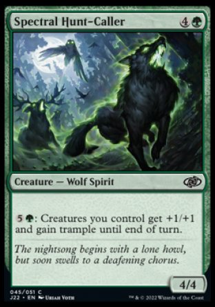 (045) Magic The Gathering Jumpstart 2022 Single: Spectral Hunt-Caller  Common