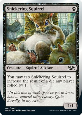 (045/096) Magic The Gathering Unsanctioned Single: Snickering Squirrel  Common