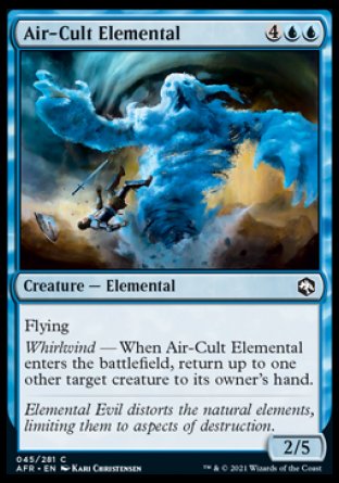 (045) Magic The Gathering Adventures in the Forgotten Realms Single: Air-Cult Elemental Holo Common
