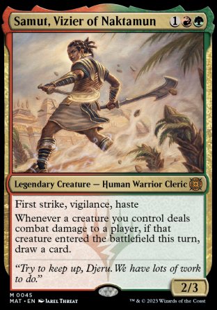 (045) Magic The Gathering March of the Machine: The Aftermath Single: Samut, Vizier of Naktamun Holo Mythic