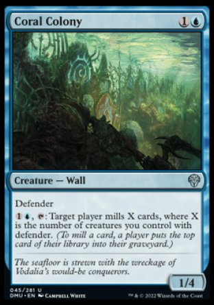 (045) Magic The Gathering Dominaria United Single: Coral Colony Holo Uncommon