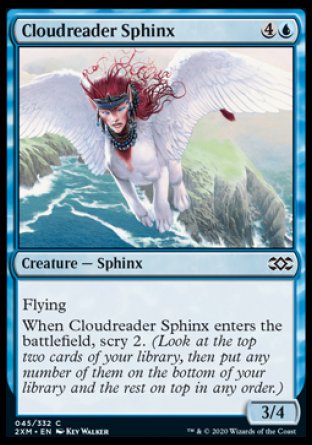 (045/332) Magic The Gathering Double Masters Single: Cloudreader Sphinx  Common