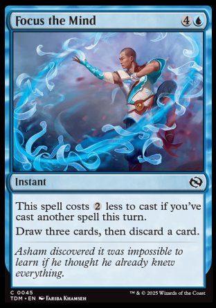 (045) Magic The Gathering Tarkir: Dragonstorm Single: Focus the Mind Holo Common