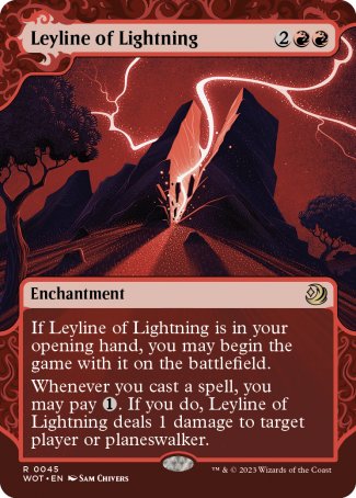 (045) Magic The Gathering Enchanting Tales Single: Leyline of Lightning  Holo Rare