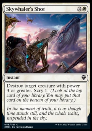 (046/361) Magic The Gathering Commander Legends Single: Skywhaler's Shot Holo Common