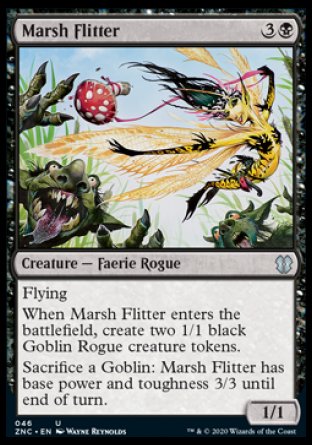 (046) Magic The Gathering Commander: Zendikar Rising Single: Marsh Flitter  Uncommon