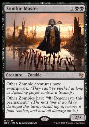 (046) Magic The Gathering Commander: Aetherdrift Single: Zombie Master  Rare
