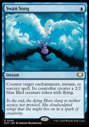 (046) Magic The Gathering Commander: Edge of Eternities Single: Swan Song  Rare