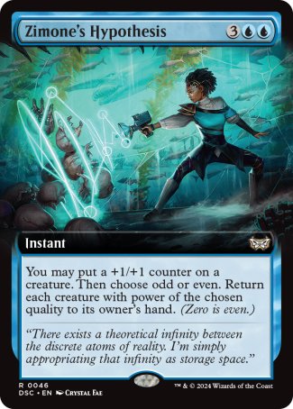 (046) Magic The Gathering Commander: Duskmourn: House of Horror: Extras Single: Zimone's Hypothesis  Rare