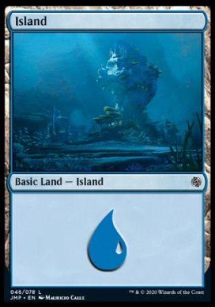 (046) Magic The Gathering Jumpstart Single: Island (V.1)  Land