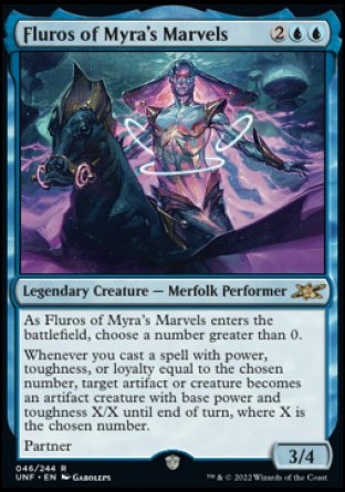(046) Magic The Gathering Unfinity Single: Fluros of Myra's Marvels  Rare