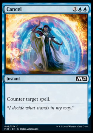 (046) Magic The Gathering Core 2021 Single: Cancel  Common