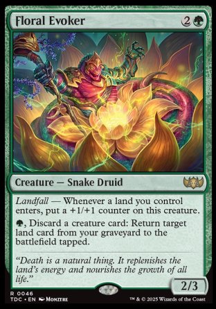 (046) Magic The Gathering Commander: Tarkir: Dragonstorm Single: Floral Evoker  Rare