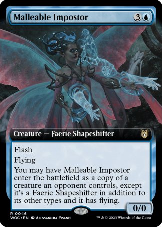 (046) Magic The Gathering Commander: Wilds of Eldraine: Extras Single: Malleable Impostor  Rare