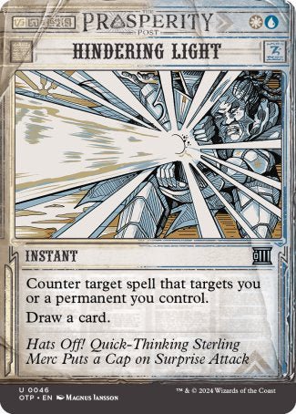 (046) Magic The Gathering Breaking News Single: Hindering Light  Uncommon