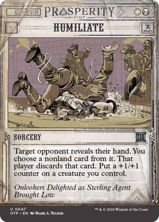 (047) Magic The Gathering Breaking News Single: Humiliate  Holo Uncommon
