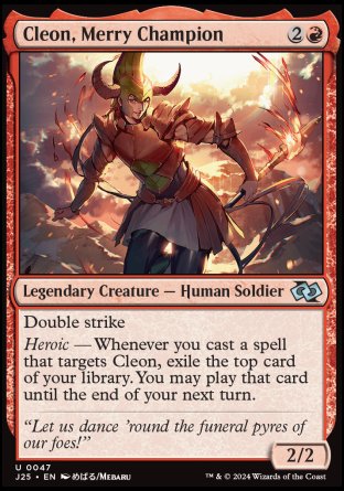 (047) Magic The Gathering Foundations Jumpstart Single: Cleon, Merry Champion  Uncommon
