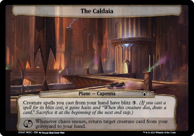 (047) Magic The Gathering Commander: March of the Machine Single: The Caldaia  Common