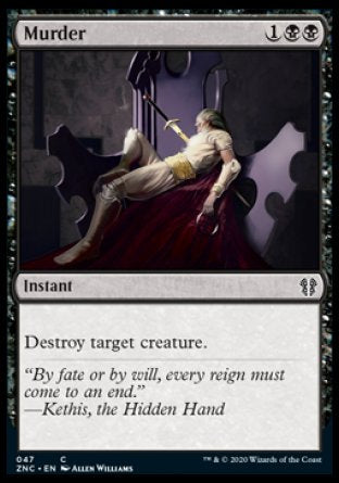(047) Magic The Gathering Commander: Zendikar Rising Single: Murder  Common