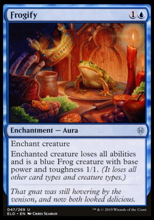 (047/269) Magic The Gathering Throne of Eldraine Single: Frogify Holo Uncommon
