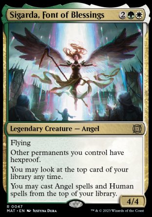 (047) Magic The Gathering March of the Machine: The Aftermath Single: Sigarda, Font of Blessings Holo Rare