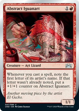 (047/096) Magic The Gathering Unsanctioned Single: Abstract Iguanart  Uncommon