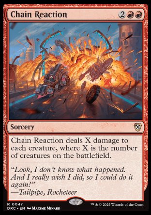 (047) Magic The Gathering Commander: Aetherdrift Single: Chain Reaction  Rare