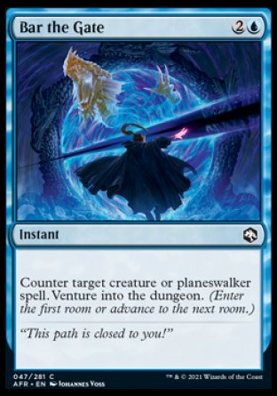 (047) Magic The Gathering Adventures in the Forgotten Realms Single: Bar the Gate Holo Common