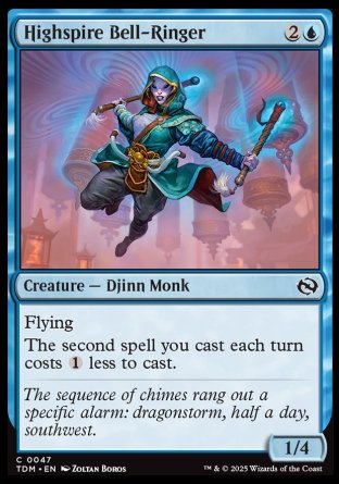(047) Magic The Gathering Tarkir: Dragonstorm Single: Highspire Bell-Ringer  Common