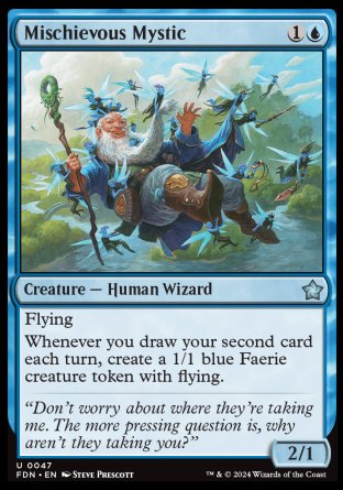 (047) Magic The Gathering Magic: The Gathering Foundations Single: Mischievous Mystic Holo Uncommon