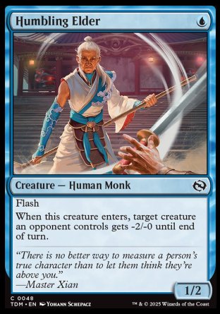 (048) Magic The Gathering Tarkir: Dragonstorm Single: Humbling Elder Holo Common