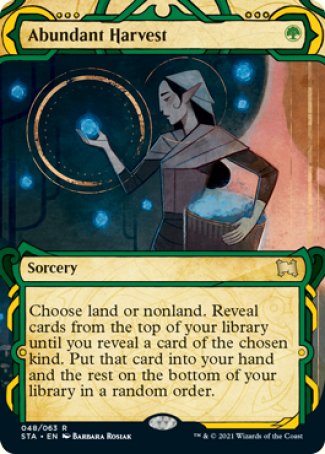 (048) Magic The Gathering Mystical Archive Single: Abundant Harvest (V.1)  Rare