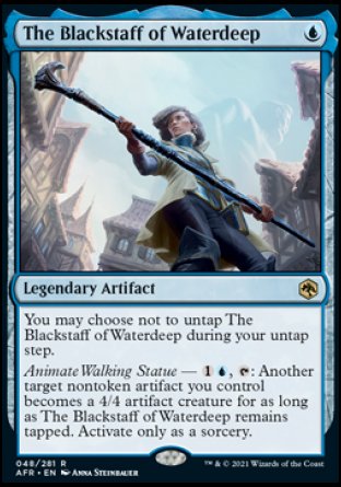 (048) Magic The Gathering Adventures in the Forgotten Realms Single: The Blackstaff of Waterdeep  Rare