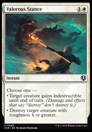 (048) Magic The Gathering Innistrad Remastered Single: Valorous Stance  Uncommon