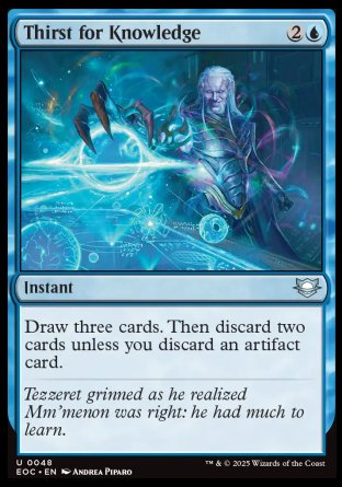 (048) Magic The Gathering Commander: Edge of Eternities Single: Thirst for Knowledge  Uncommon