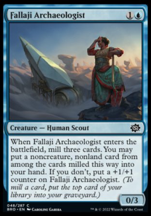 (048) Magic The Gathering The Brothers' War Single: Fallaji Archaeologist Holo Common
