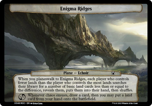 (048) Magic The Gathering Commander: March of the Machine Single: Enigma Ridges  Common