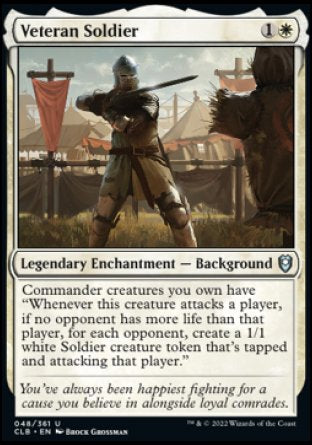 (048) Magic The Gathering Commander Legends: Battle for Baldur's Gate Single: Veteran Soldier  Uncommon
