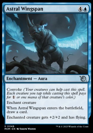 (048) Magic The Gathering March of the Machine Single: Astral Wingspan  Uncommon